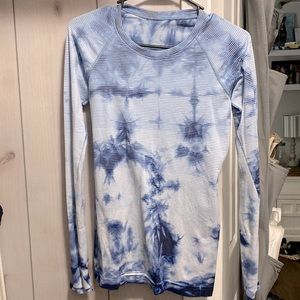 Lululemon long sleeve swiftly tech size 6 blue tie diy